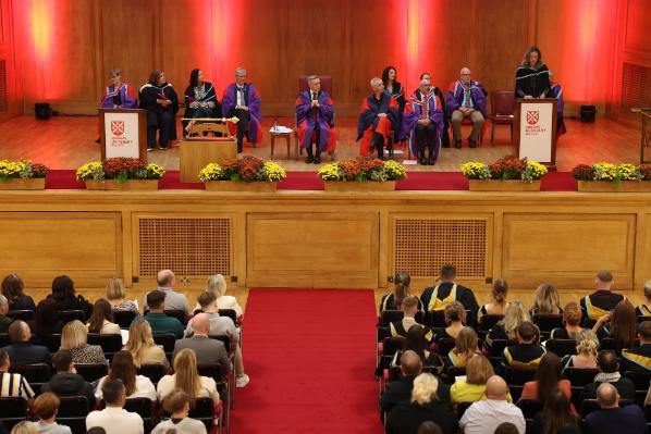 Academic procession on stage